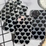 قاب گوشی طرح قلب مشکی شاین