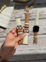 بند اپل واچ چرمی دو رنگ طرح کلاسیک