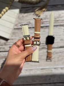 بند اپل واچ چرمی دو رنگ طرح کلاسیک