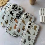 قاب آینه ای طرح گربه ای گوشی آیفون 13 پرومکس
