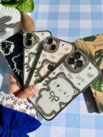 کاور شفاف طرح هلو کیتی برجسته گوشی آیفون 12 پرومکس