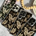 قاب گوشی آیفون 14 پرومکس طرح فلز و چرم مصنوعی