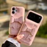 قاب گوشی سامسونگ A31 موج صورتی قلبی
