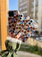 قاب گوشی آیفون 15 طرح پلنگی با آویز