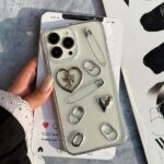 قاب طرح سنجاق و قلب کروم گوشی آیفون 11 پرو