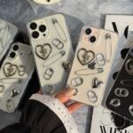 قاب طرح سنجاق و قلب کروم گوشی آیفون 11