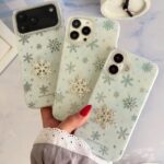 قاب ژله‌ای طرح برف و ستاره گوشی آیفون 16 پرومکس
