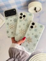 قاب ژله‌ای طرح برف و ستاره گوشی آیفون 15 پرومکس