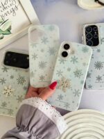 قاب ژله‌ای طرح برف و ستاره گوشی آیفون 14 پرو