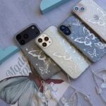 قاب طرح پروانه یخی با آویز فانتزی گوشی آیفون 13 و آیفون 14