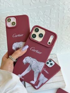 قاب Cartier طرح پلنگی گوشی آیفون 17 پرو