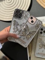 قاب پروانه باز شو نقره ای آیفون