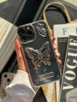 قاب پروانه باز شو نقره ای آیفون