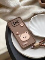 قاب بچه خرس با بند طنابی گوشی شیائومی ردمی نوت 11 پرو-12 پرو 4g