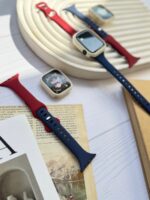بند اپل واچ سیلیکونی با گارد French Style (کدw5029)