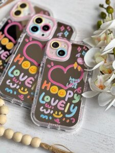 قاب گوشی شیائومی ردمی نوت 10 پرو 4g طرح هپی لاولی آینه ای