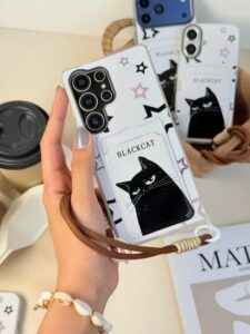 قاب Black Cat طرح گربه کارتخوان گوشی سامسونگ S20 FE