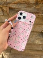 قاب Pink Paws طرح سگ و قلب گوشی آیفون 16