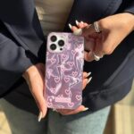 قاب گوشی شیائومی ردمی 13C طرح موج صورتی قلبی