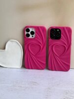 قاب قلب سرخابی گوشی آیفون 12 پرومکس