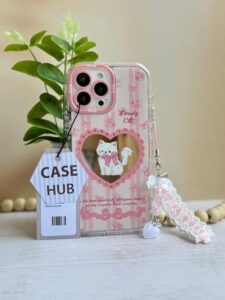 قاب آینه ای طرح گربه صورتی گوشی سامسونگ A12