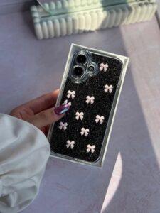 قاب شفاف پاپیون صورتی برجسته گوشی شیائومی ردمی نوت 13 پرو 4G