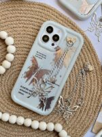 قاب پروانه طلایی دخترانه گوشی آیفون مدل iPhone 13 pro