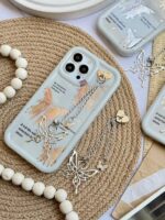 قاب پروانه طلایی دخترانه گوشی آیفون مدل iPhone 14 pro