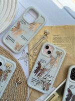 قاب پروانه طلایی دخترانه گوشی آیفون مدل iPhone 14 pro
