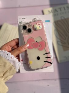 قاب طرح هلو کیتی گوش دار (بدون آویز) گوشی آیفون 11 پرومکس
