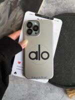 قاب Silver Alo طرح لوگو Alo گوشی آیفون 16 پرومکس