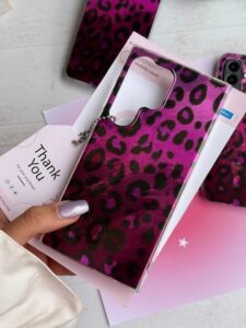 قاب طرح پلنگی بنفش گوشی سامسونگ A73