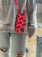 قاب دخترانه باربی با بند گوشی آيفون 14 پرومکس