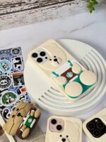 قاب آیفون 13 پرو و آیفون 14 پرو و آیفون 15 پرو خرسی استارباکس سیلیکونی