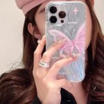 قاب پروانه صورتی براش آیفون