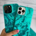 قاب آبرنگی سبز آبی آیفون