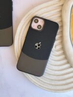 قاب Leather Metal مشکی آیفون