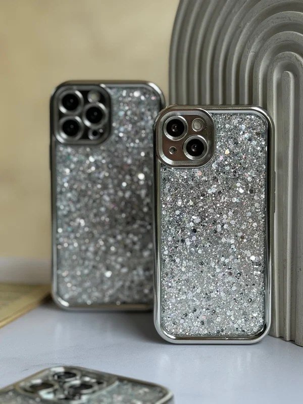 قاب Silver Glitter آیفون 1 قاب Silver Glitter آیفون