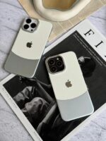 قاب Leather Metal سفید آیفون