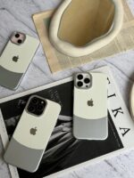 قاب Leather Metal سفید آیفون