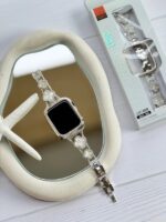 بند اپل واچ ون کلیف استیل گارد نگینی
