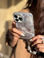 قاب گوشی آیفون 13 پرو پروانه خاکستری الماسی