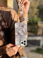 قاب گوشی آیفون 13 پرو پروانه خاکستری الماسی