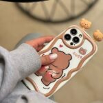قاب گوشی آیفون 12 پرومکس طرح خرسی Bear برجسته