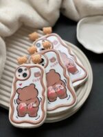 قاب گوشی آیفون 12 پرومکس طرح خرسی Bear برجسته