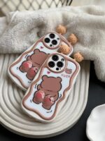 قاب گوشی آیفون 14 پرو طرح خرسی Bear برجسته