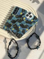 قاب گوشی سامسونگ A55 طرح شب گربه Cat Night با آویز