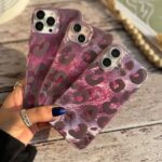 قاب گوشی آیفون 12 و آیفون 12 پرو طرح پلنگ صورتی