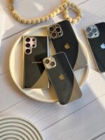 قاب گوشی آیفون 12 طرح فلز و چرم مصنوعی
