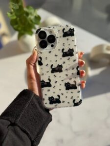 قاب گوشی آیفون 12 پرومکس طرح گربه